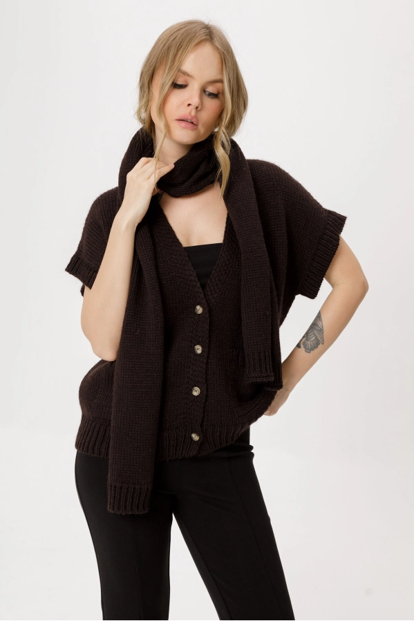 Шарф PiRS 6346 горький шоколад