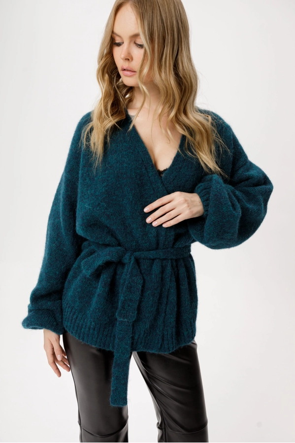 Кардиган PiRS 6360 изумрудный