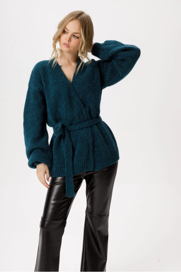 Кардиган PiRS 6360 изумрудный