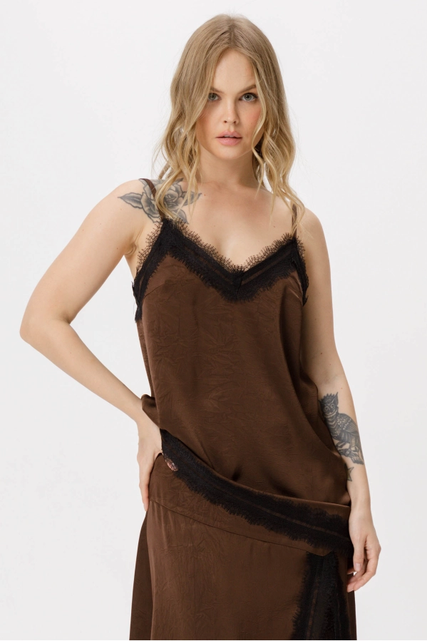 Топ PiRS 6364 коричневый