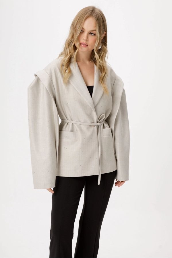 Жакет PiRS 6387 бежевый Жакет PiRS 6387 бежевый