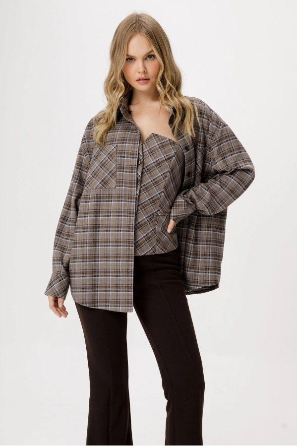 Рубашка PiRS 6394 серый