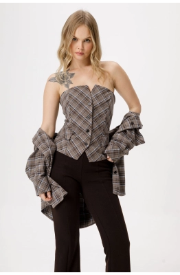 Топ-корсет PiRS 6395 серый 