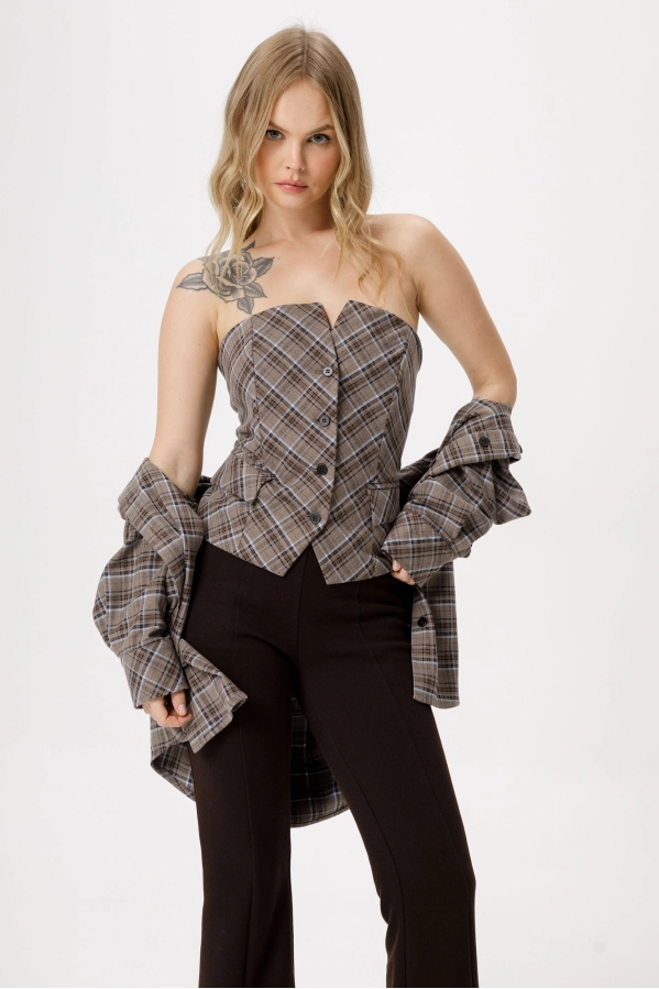 Топ-корсет PiRS 6395 серый