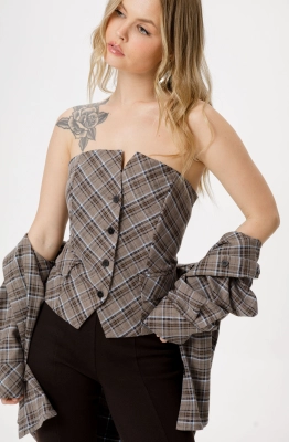 Топ-корсет PiRS 6395 серый 