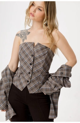 Топ-корсет PiRS 6395 серый 