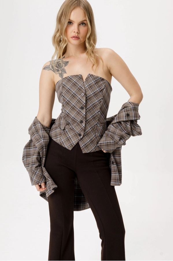 Топ-корсет PiRS 6395 серый