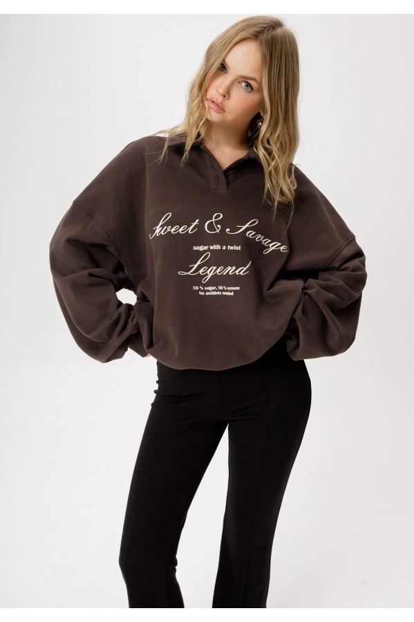 Свитшот PiRS 6400 коричневый