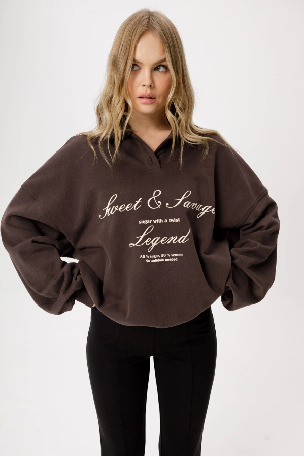 Свитшот PiRS 6400 коричневый