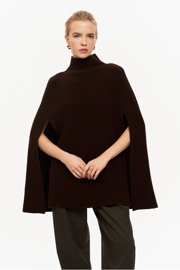 Пончо THE VERY 2439 коричневый