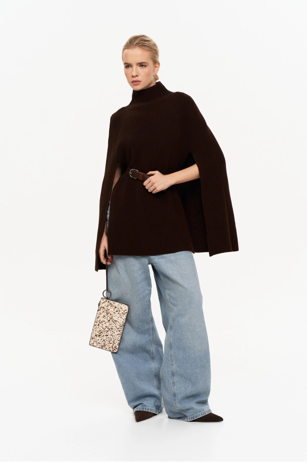 Пончо THE VERY 2439 коричневый