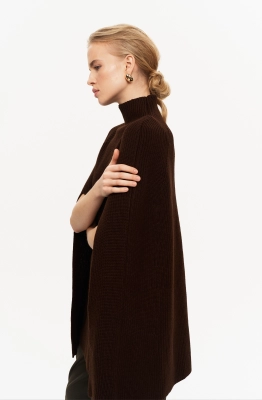 Пончо THE VERY 2439 коричневый 