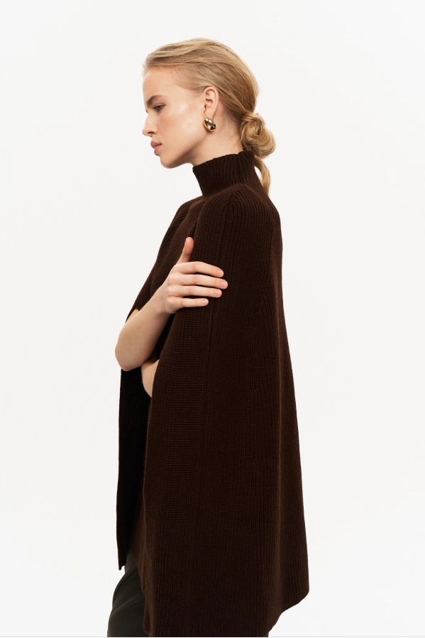 Пончо THE VERY 2439 коричневый