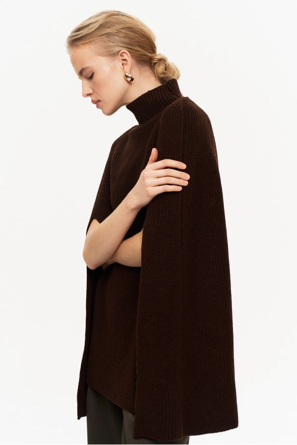 Пончо THE VERY 2439 коричневый