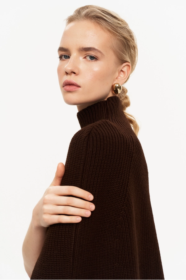 Пончо THE VERY 2439 коричневый