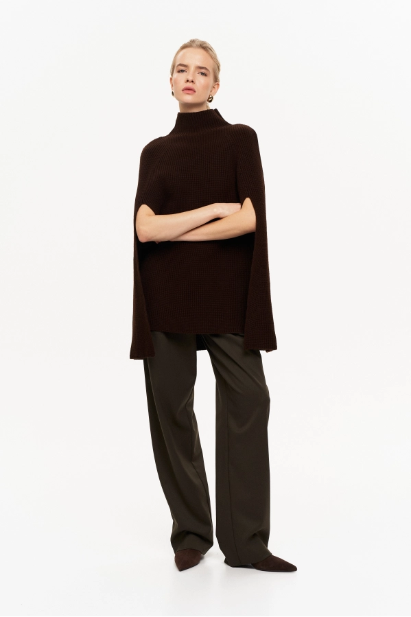 Пончо THE VERY 2439 коричневый