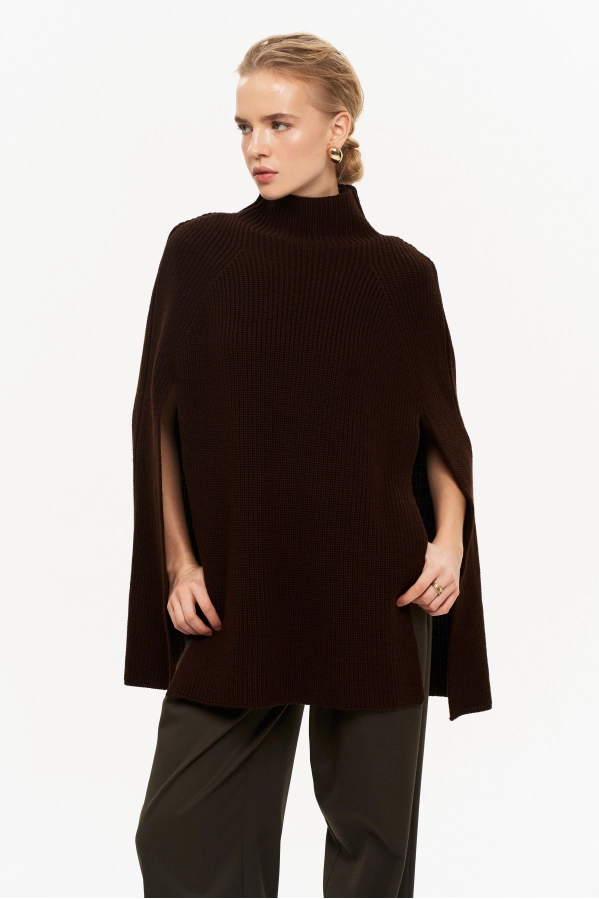 Пончо THE VERY 2439 коричневый