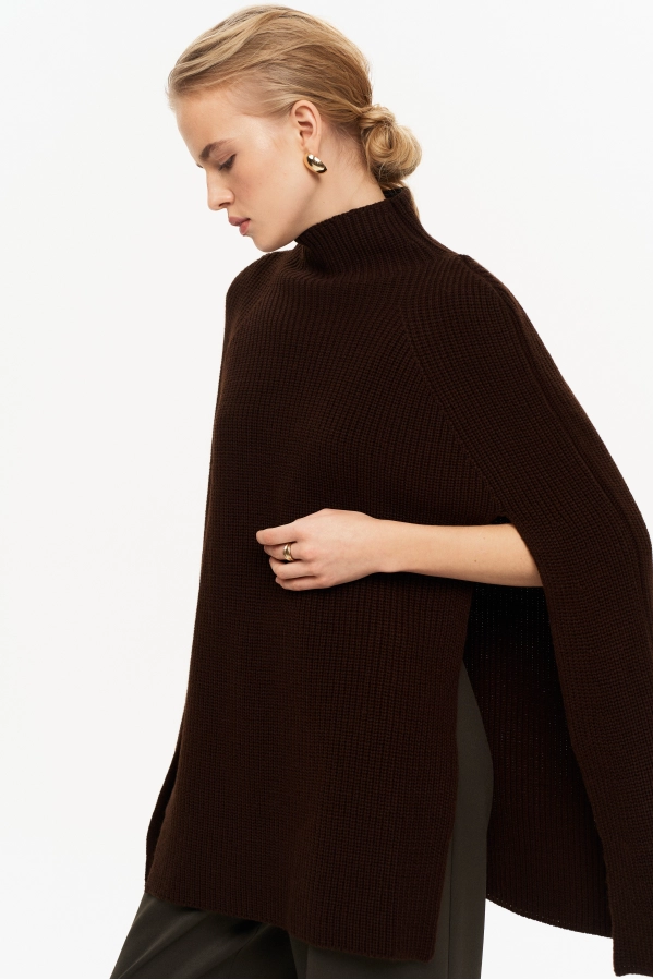 Пончо THE VERY 2439 коричневый