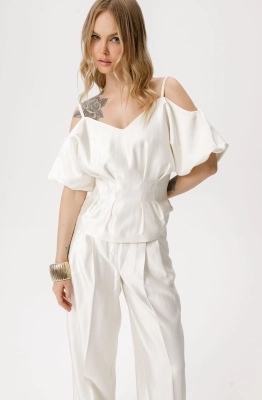 Блуза PiRS 6418 молочный 