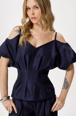 Блуза PiRS 6418 темно-синий 