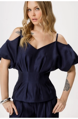 Блуза PiRS 6418 темно-синий 