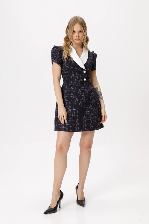 Платье PiRS 6421 синий Платье PiRS 6421 синий