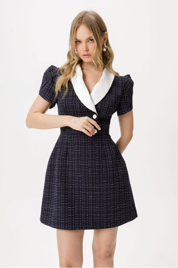 Платье PiRS 6421 синий Платье PiRS 6421 синий