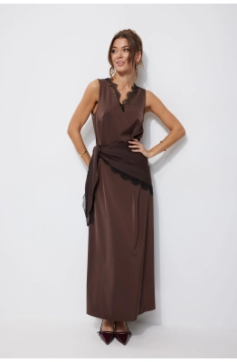Платье Lyushe 4249 коричневый 