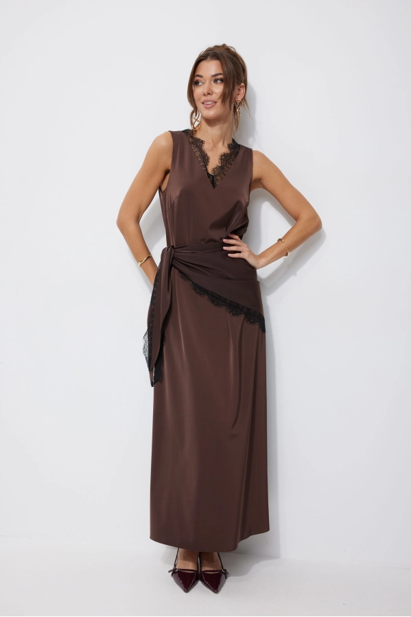 Платье Lyushe 4249 коричневый