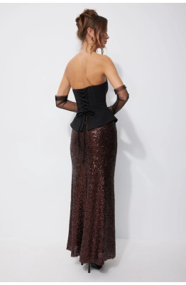 Юбка Lyushe 4257 коричневый Юбка Lyushe 4257 коричневый