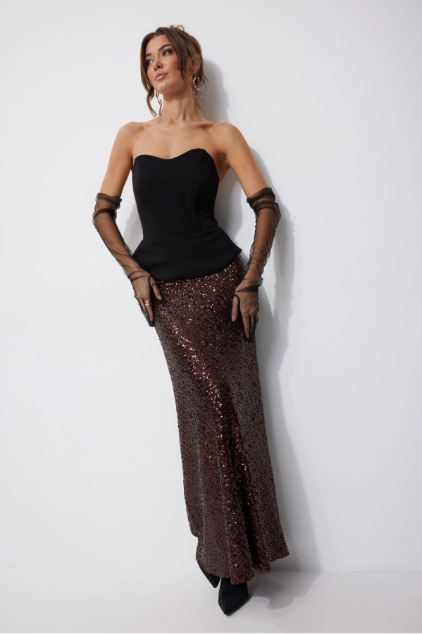 Юбка Lyushe 4257 коричневый Юбка Lyushe 4257 коричневый