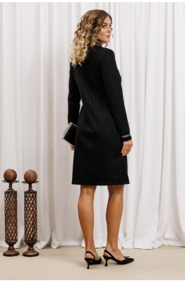 Платье GIZART 5422 черный полоска люрекс 