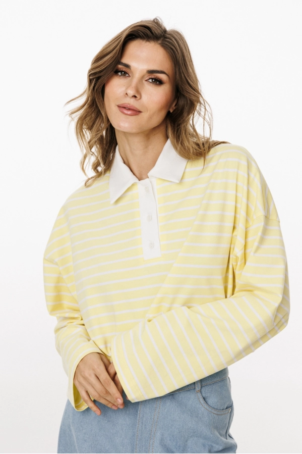 Джемпер EOLA 3052 лимонный в полоску