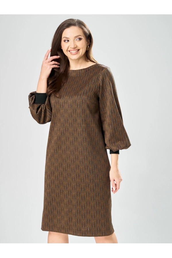 Платье GIZART 7385/1 зелено-рыжий