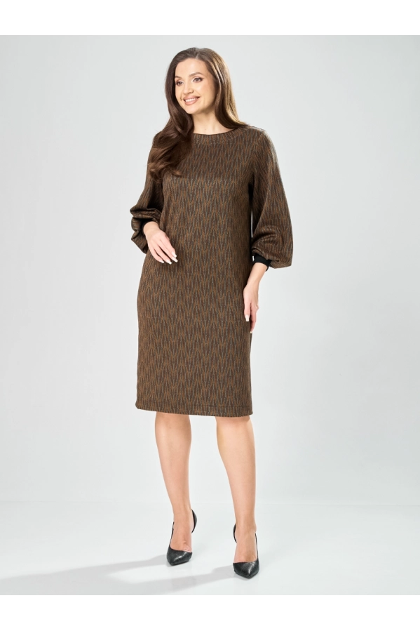 Платье GIZART 7385/1 зелено-рыжий