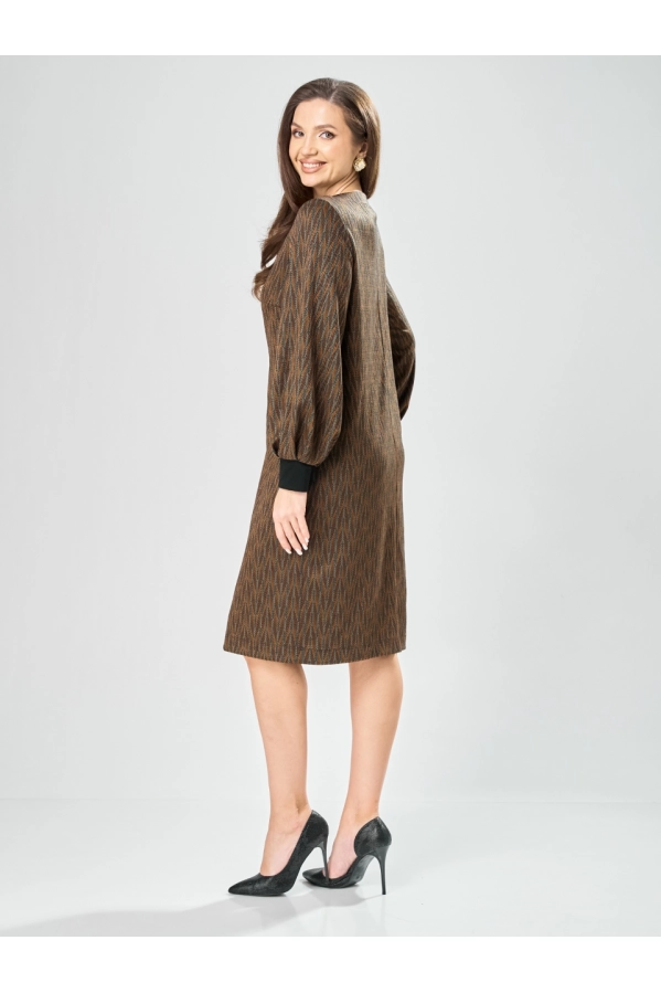 Платье GIZART 7385/1 зелено-рыжий