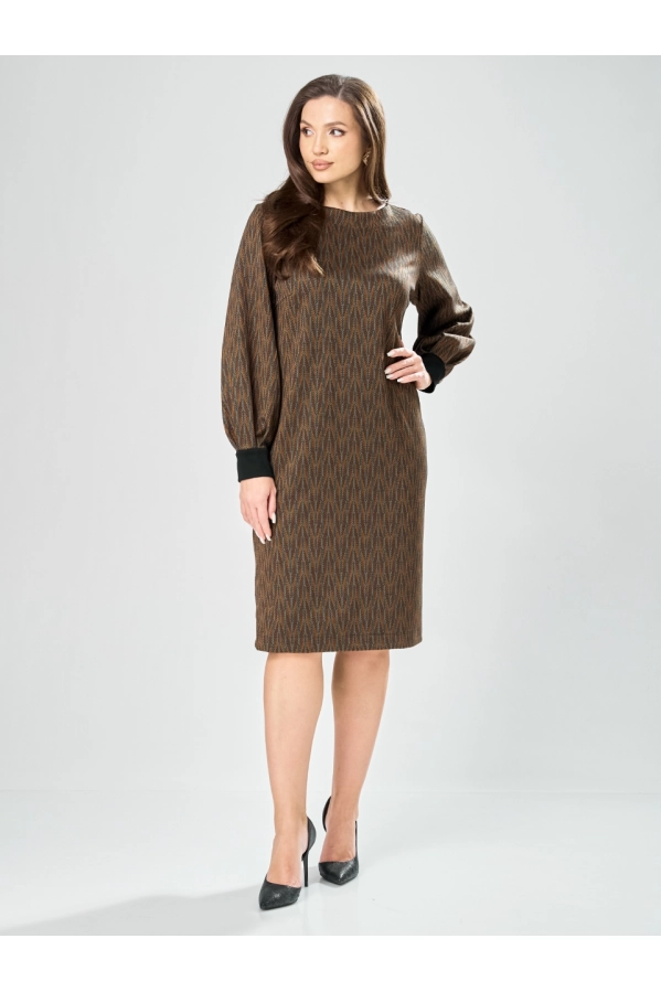 Платье GIZART 7385/1 зелено-рыжий