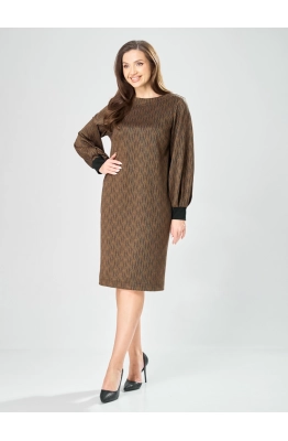 Платье GIZART 7385/1 зелено-рыжий 