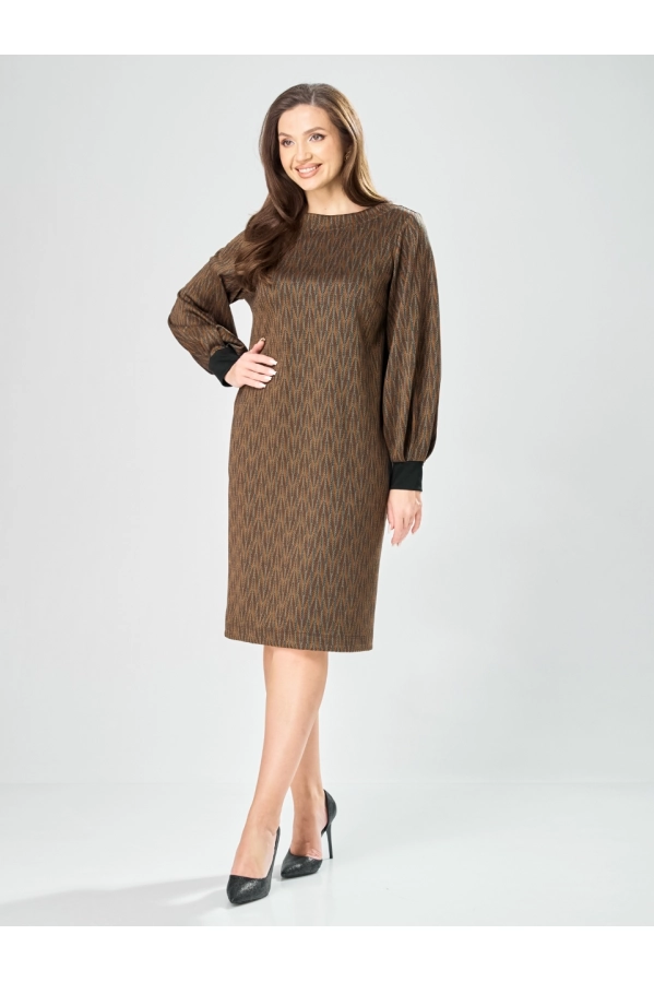 Платье GIZART 7385/1 зелено-рыжий