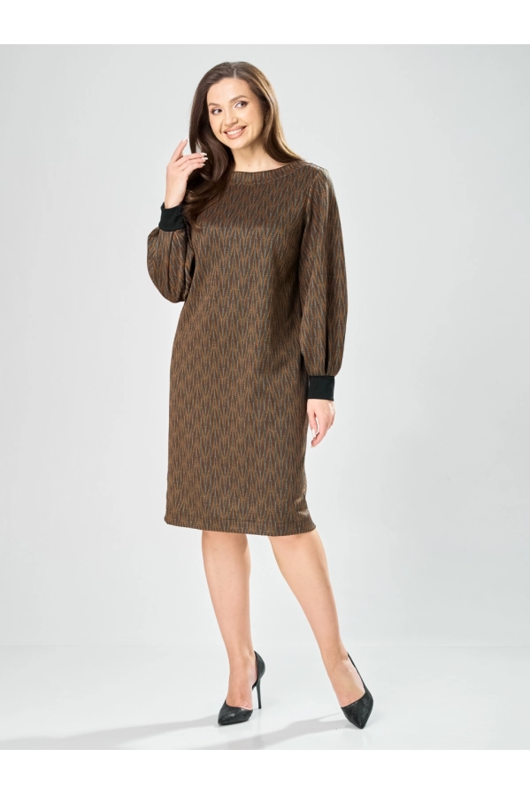 Платье GIZART 7385/1 зелено-рыжий