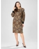 Платье GIZART 7385/1 коричневый цветы