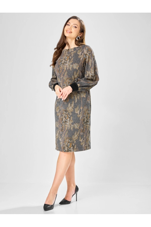 Платье GIZART 7385/1 серо-оливковый