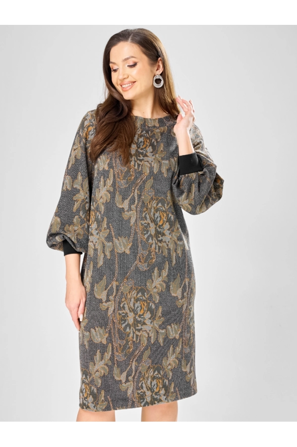 Платье GIZART 7385/1 серо-оливковый