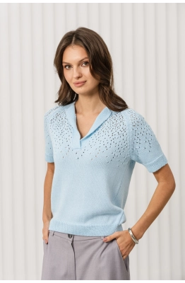 Джемпер RomGil РВ0368-ХЛ2 голубой 