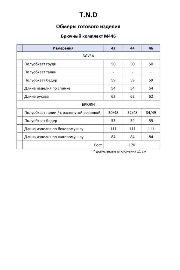 Комплект T.N.D. М446