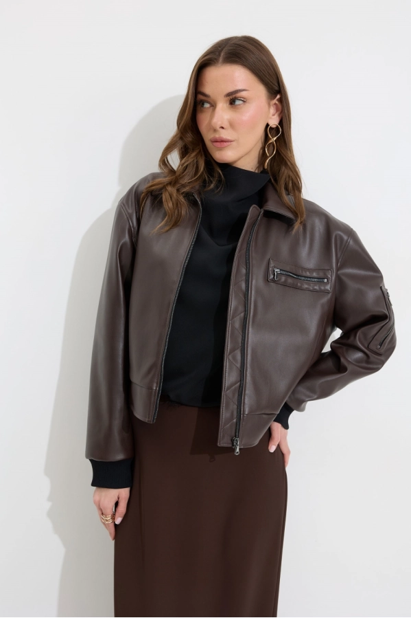 Жакет Lyushe 4298 коричневый