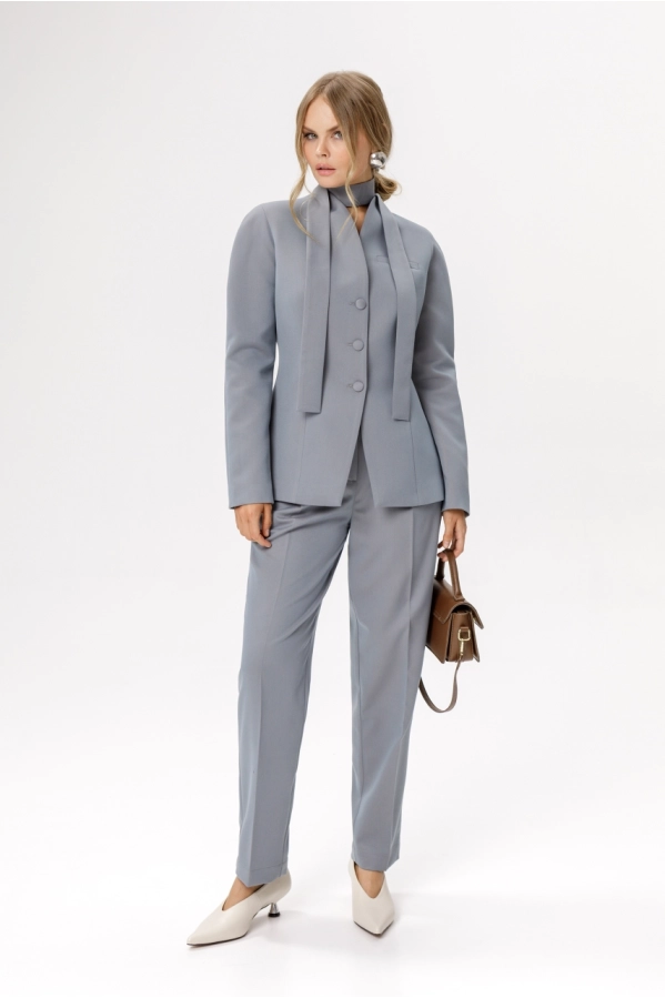 Костюм-двойка PiRS 6290 серо-голубой с бежевым меланжем