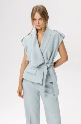 Жилет PiRS 6589 серо-мятный 