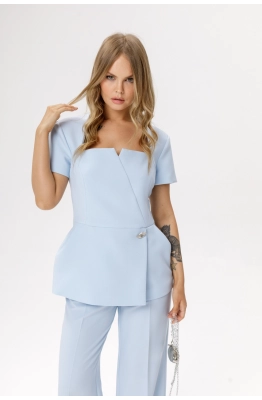 Блуза PiRS 6636 светло-голубой 