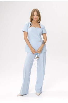 Блуза PiRS 6636 светло-голубой 